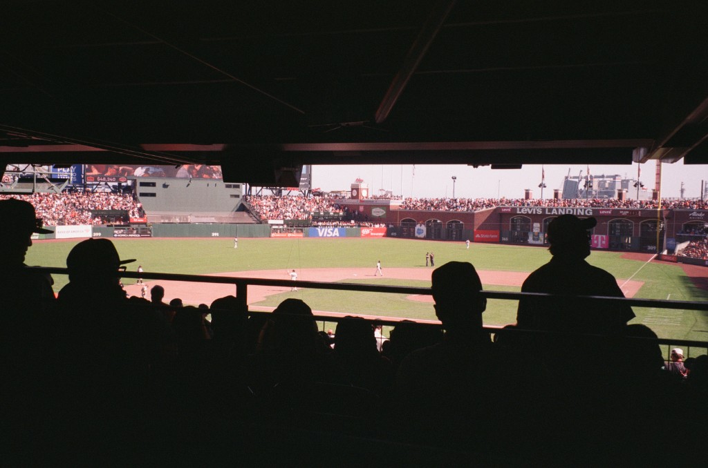 Oracle Park concourse view during a 2021 Giants game