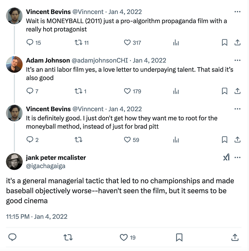Moneyball tweet 1