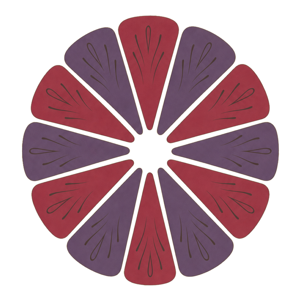 Abstract illustration of a sliced lime